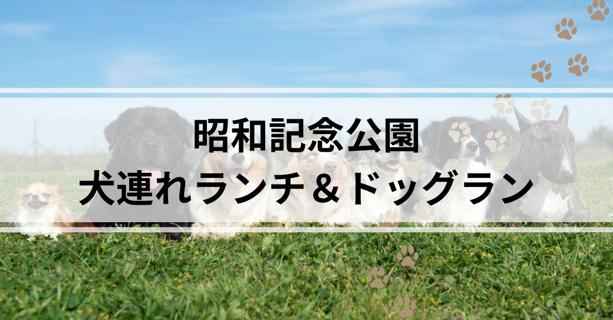 昭和記念公園犬連れランチ＆ドッグラン